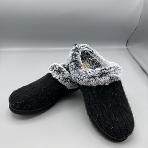 Skechers Bobs Memory Foam Mule Ice Angel Shoes Slippers 8.5 Womens Black Gray